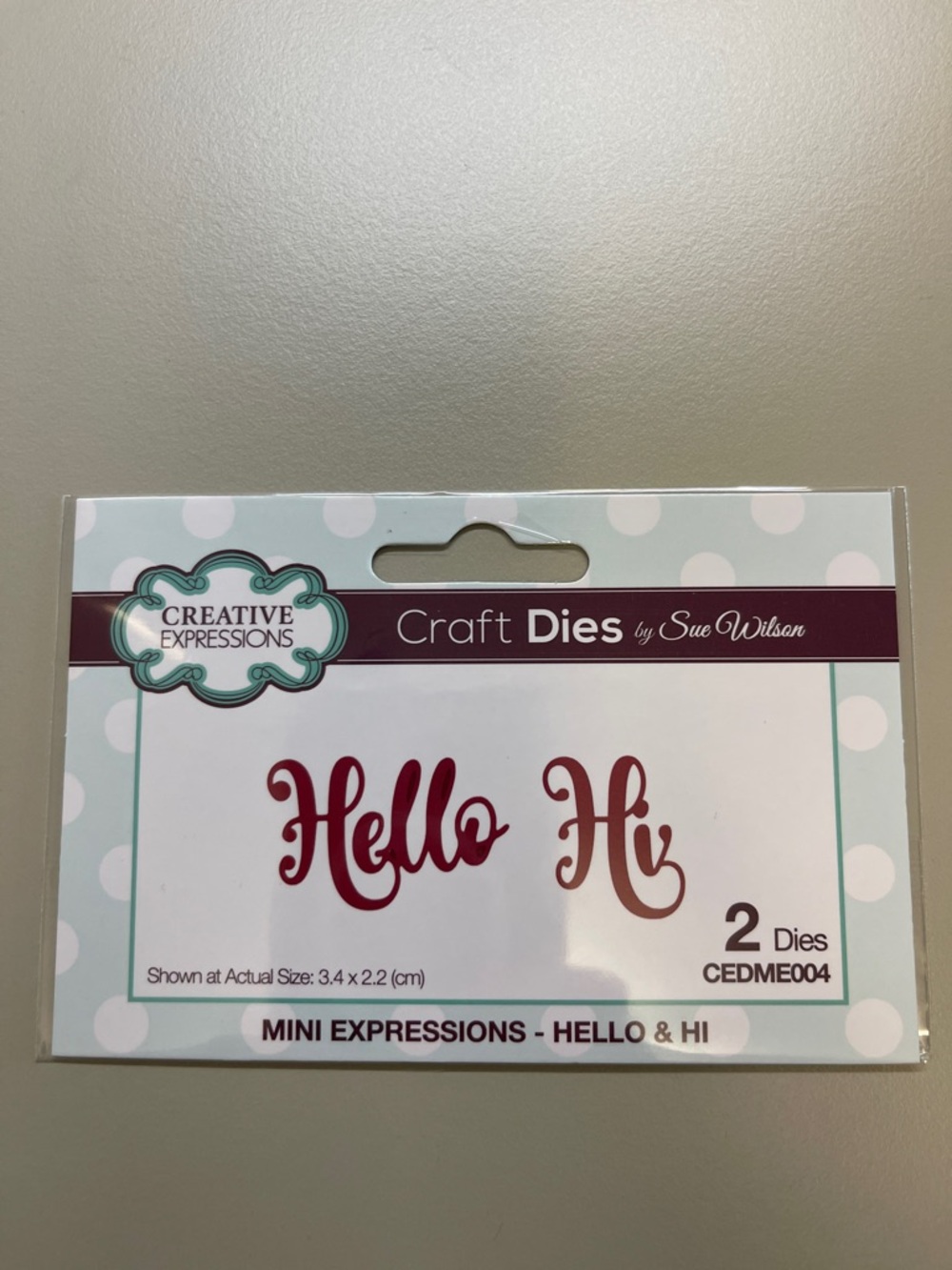 CREATIVE EXPRESSIONS Craft Dies "Hello & Hi" - by Sue Wilson